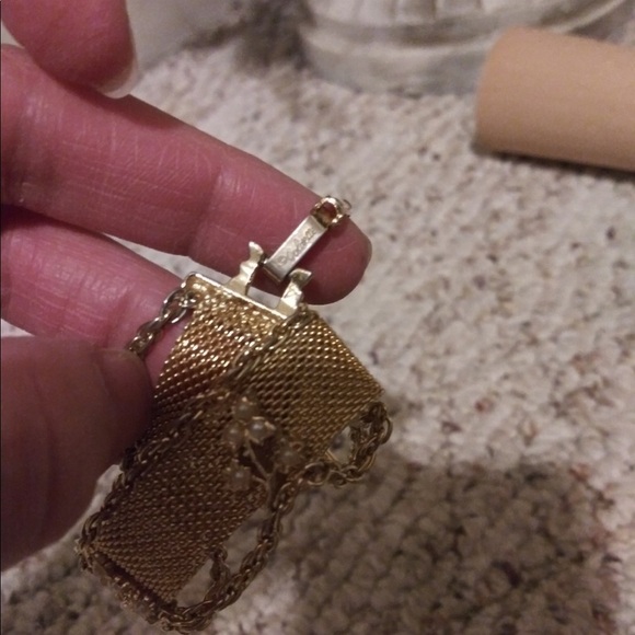 Goldette VINTAGE Pearls Mesh gold BRACELET 7 1/2” - Picture 7 of 7